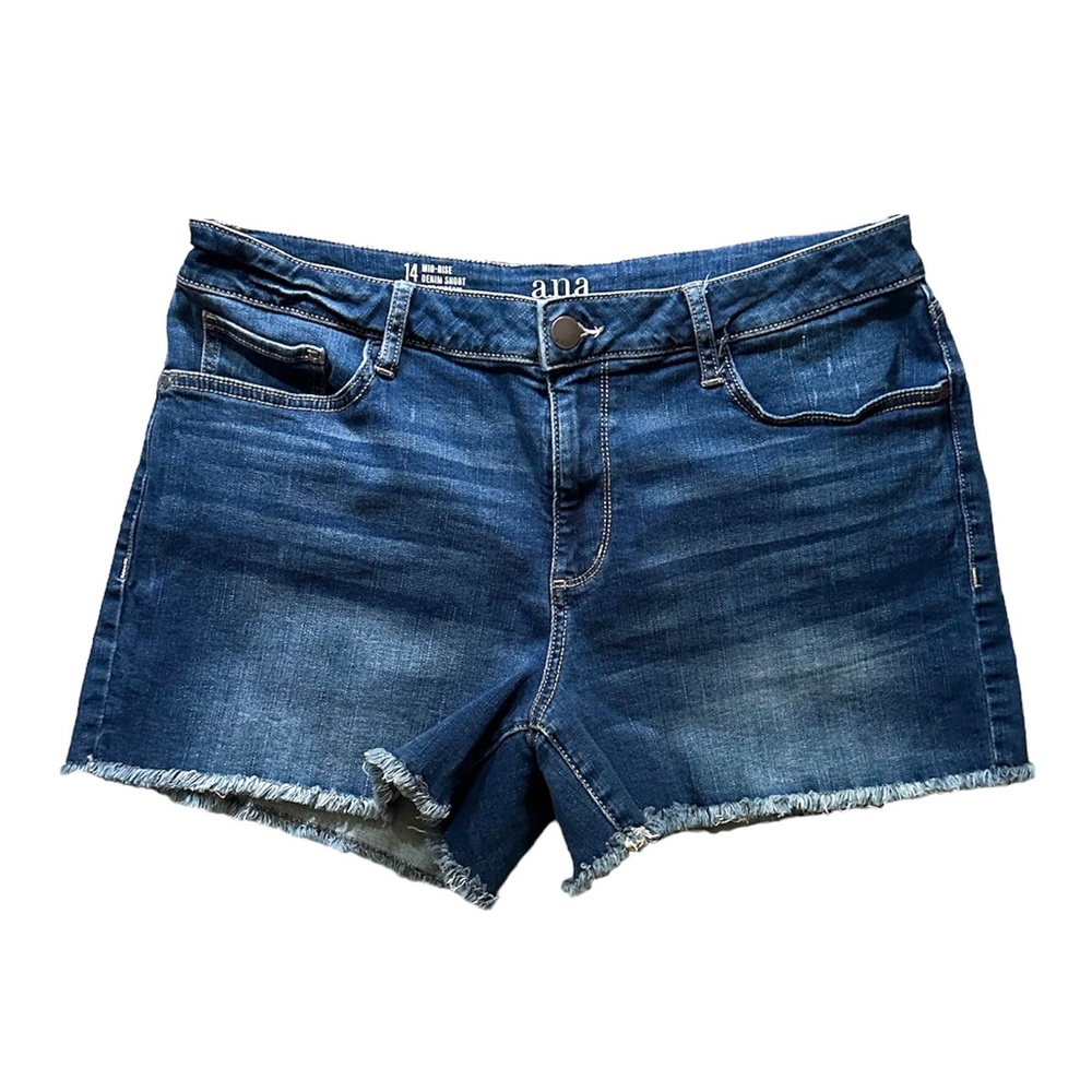 a.n.a. Women’s 3.5” Mid-Rise Denim Cutoff Shorts Size 14